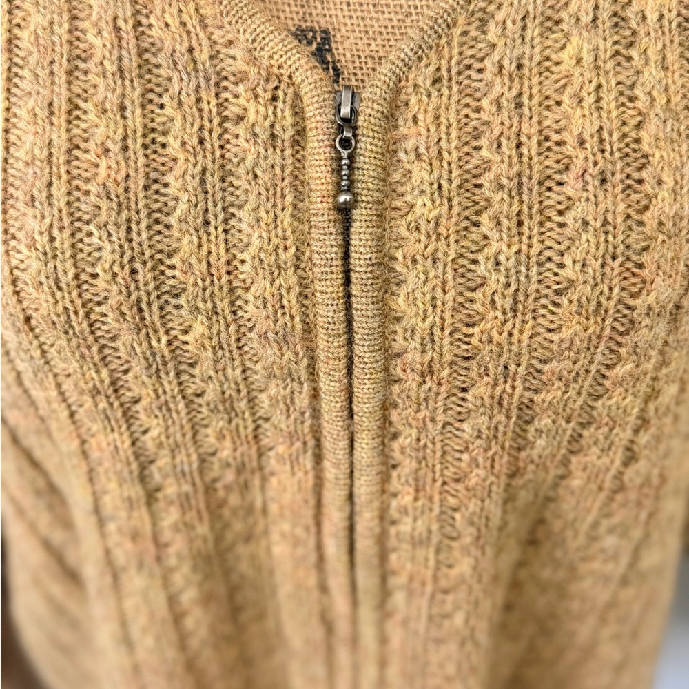 Vintage L.L. Bean Wool Knit Zip Front Cardigan Sz M - Picture 11 of 13